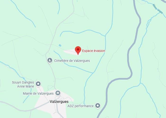 Localisation Espace Évasion Valzergues : Carte & Points d'Intérêt
