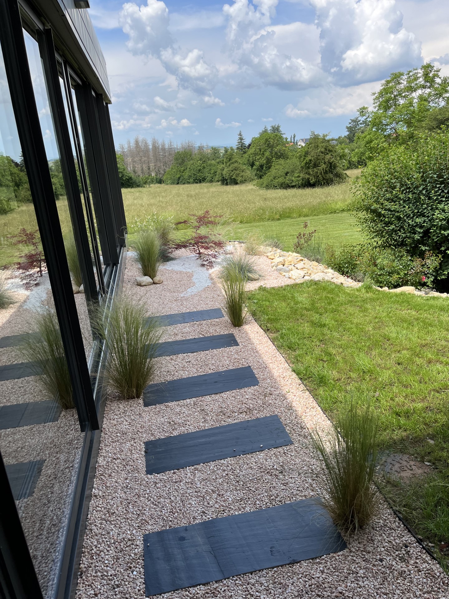 Aménagement tour de piscine couverte