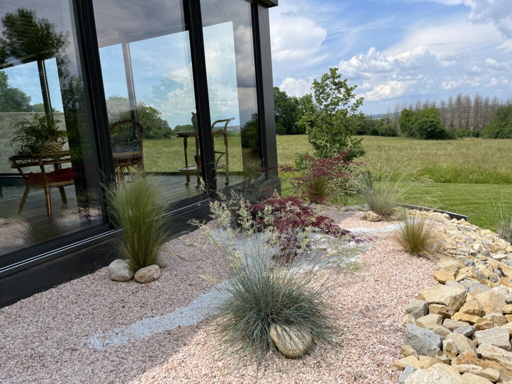 Aménagement tour de piscine couverte