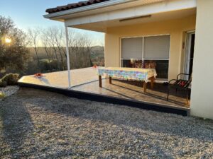 Terrasse en composite après réalisation