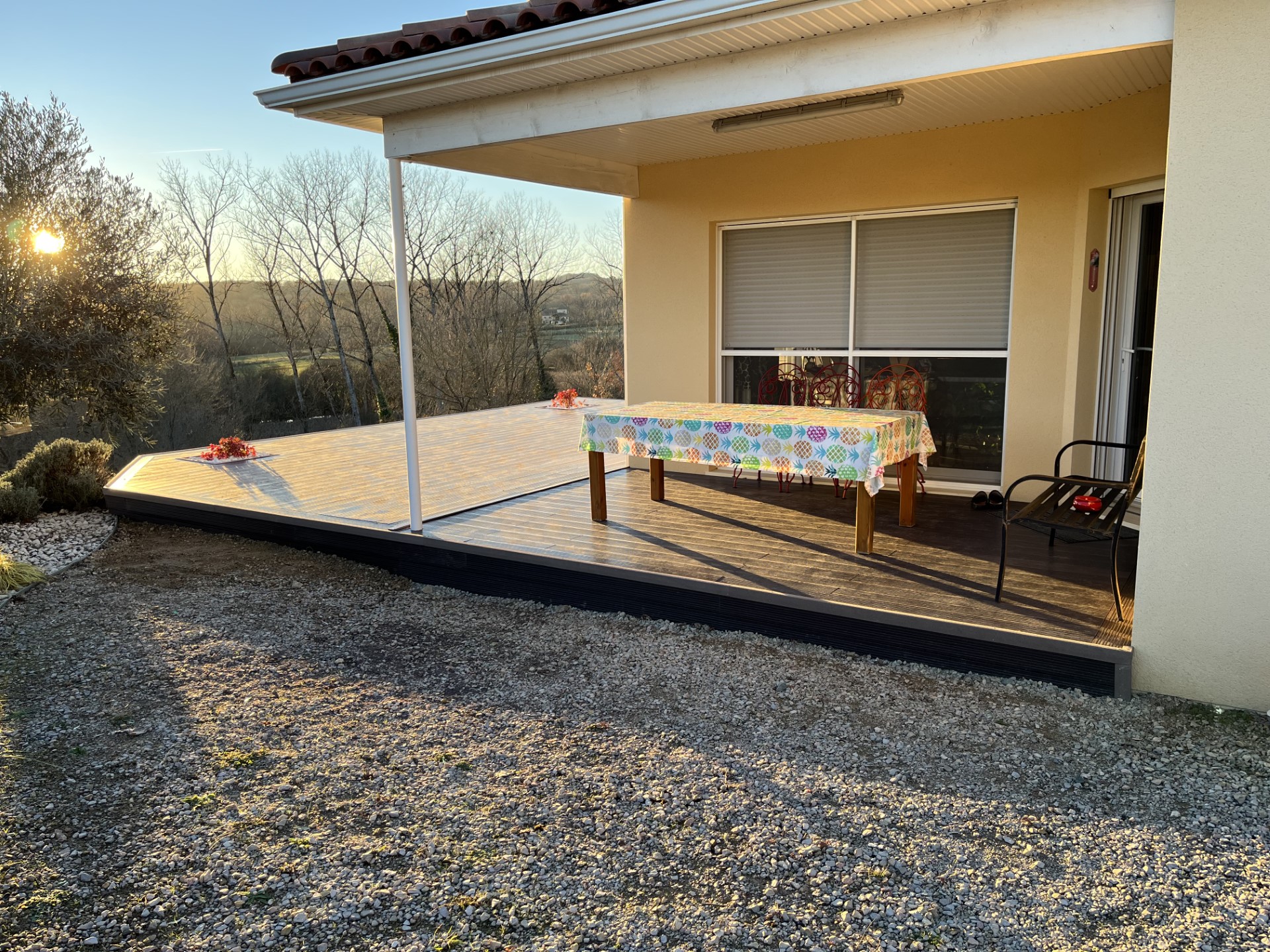 Terrasse en composite après réalisation